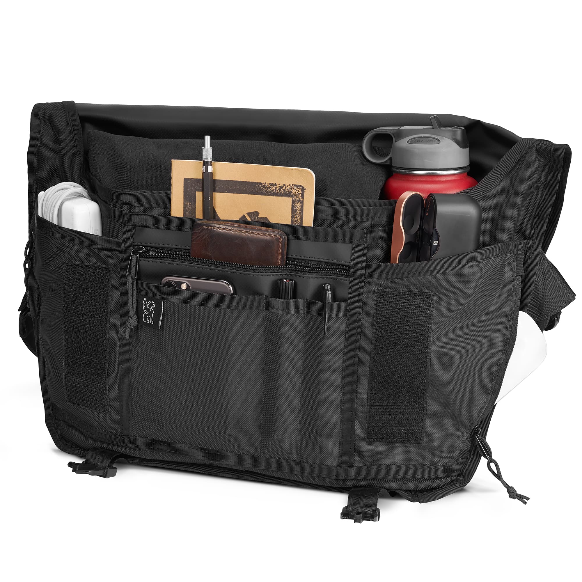 Buran III tech messenger in black inside detail