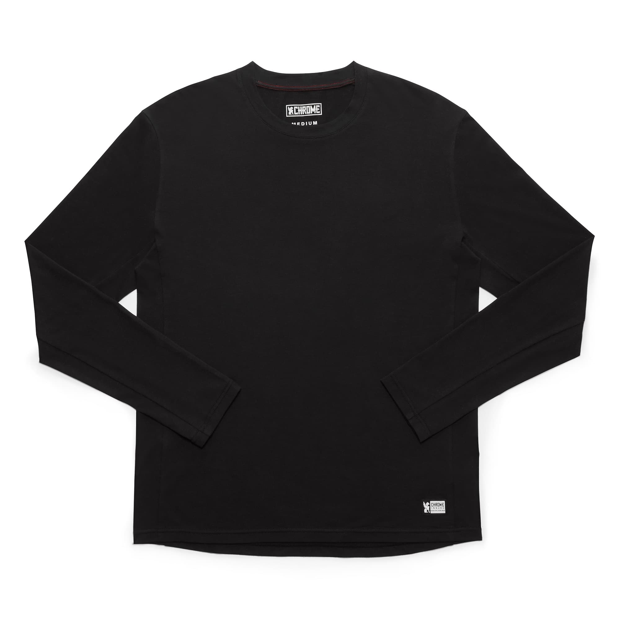 Men's Chrome basics long sleeve T-shirt in black #color_black