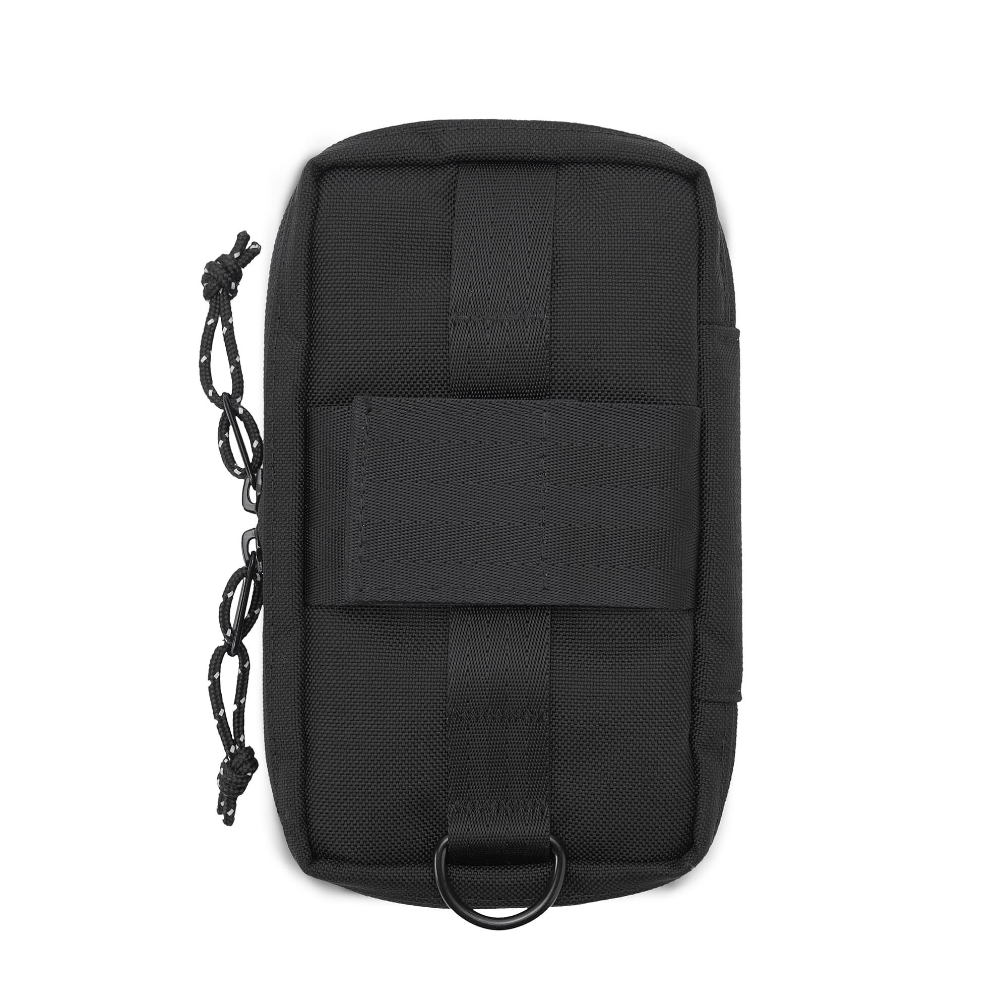 Black Tech Accessory Pouch back detail #color_black