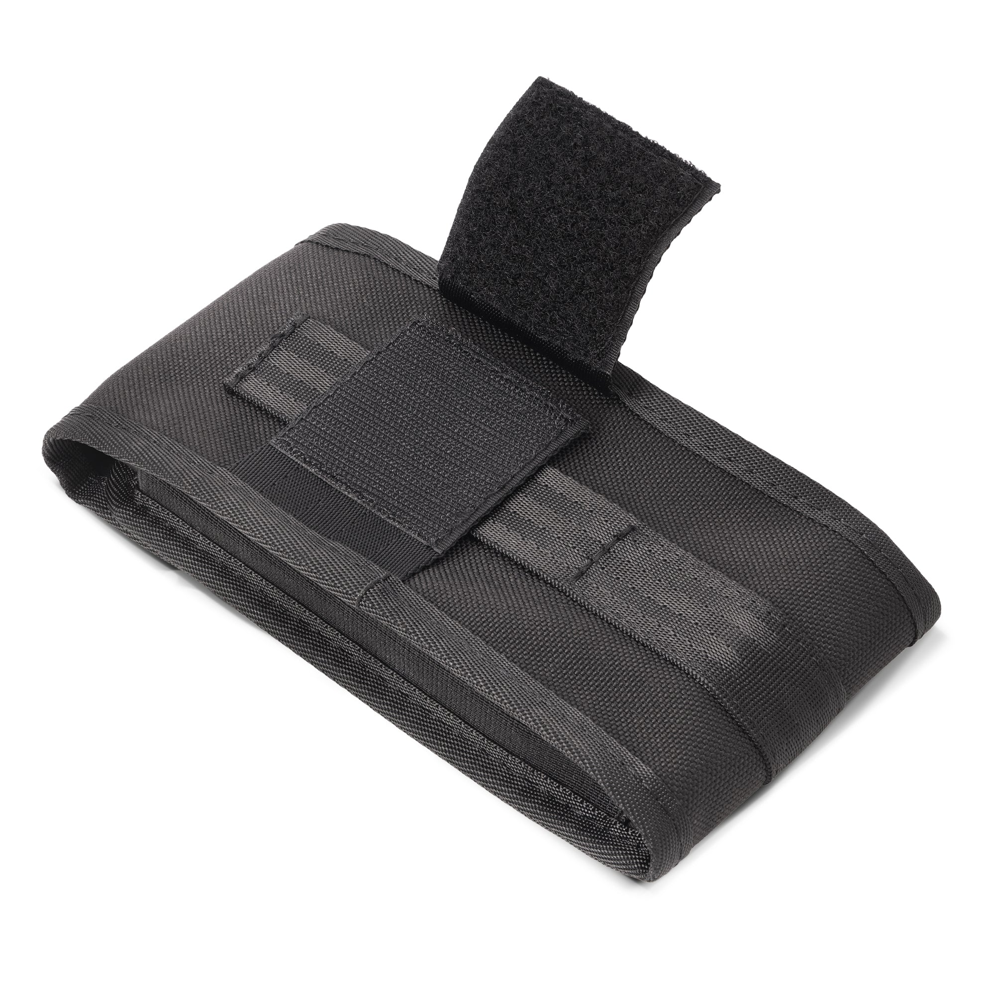 Large Phone Pouch in black hook & loop detail #color_black