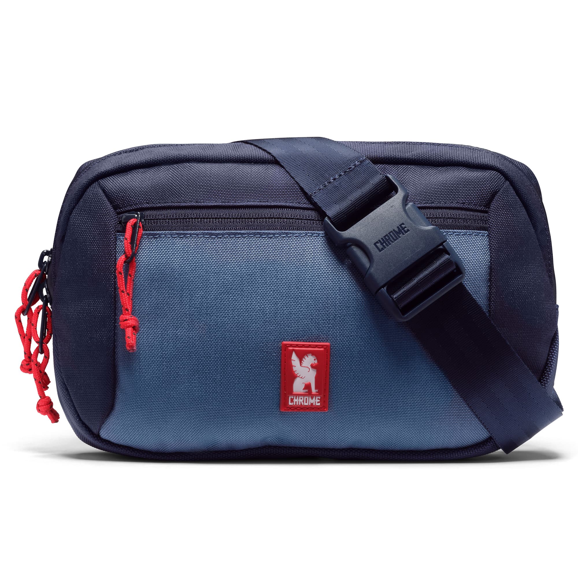 Ziptop Waistpack sling in navy tritone front view #color_navy tritone