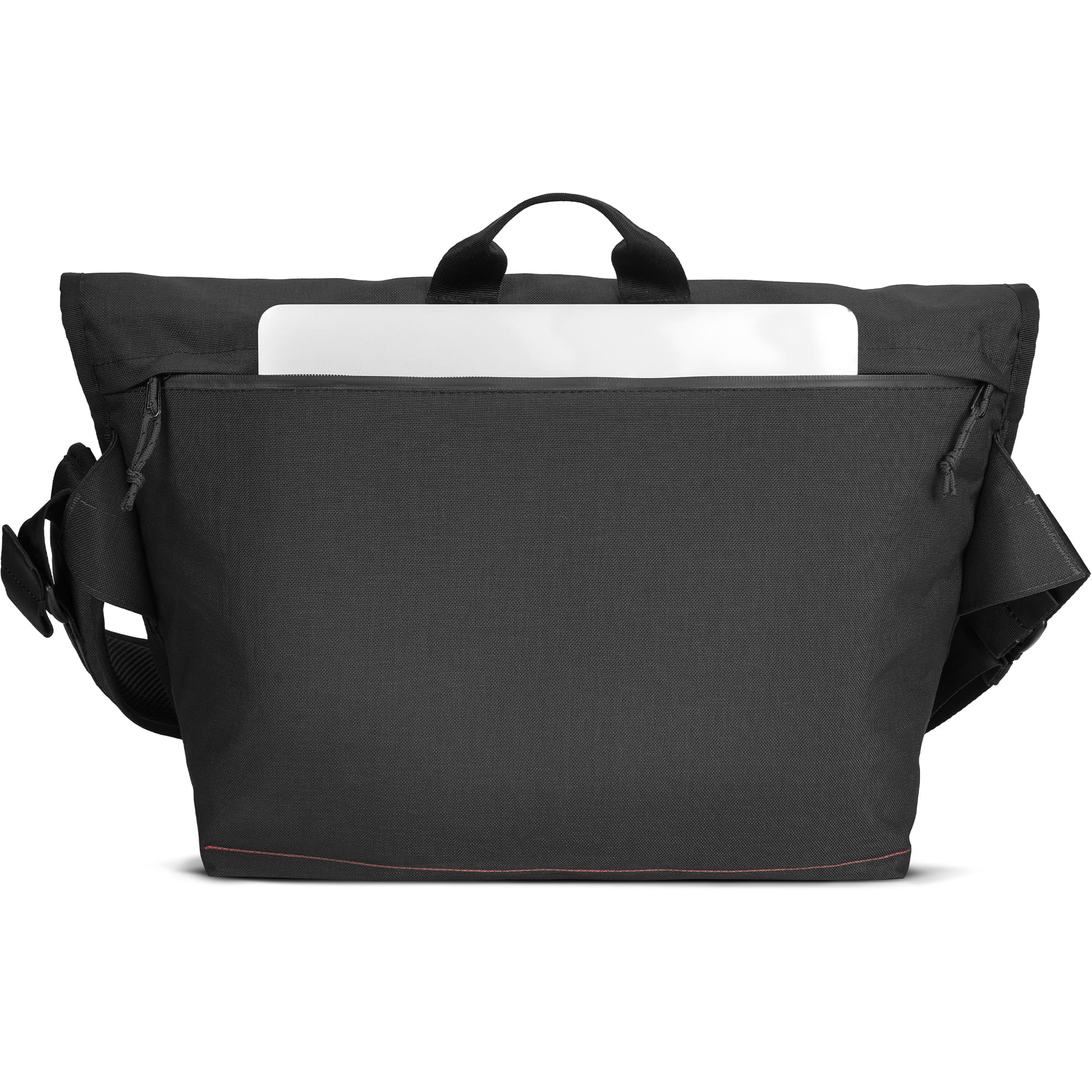 Buran III tech messenger in black back pocket view #color_black