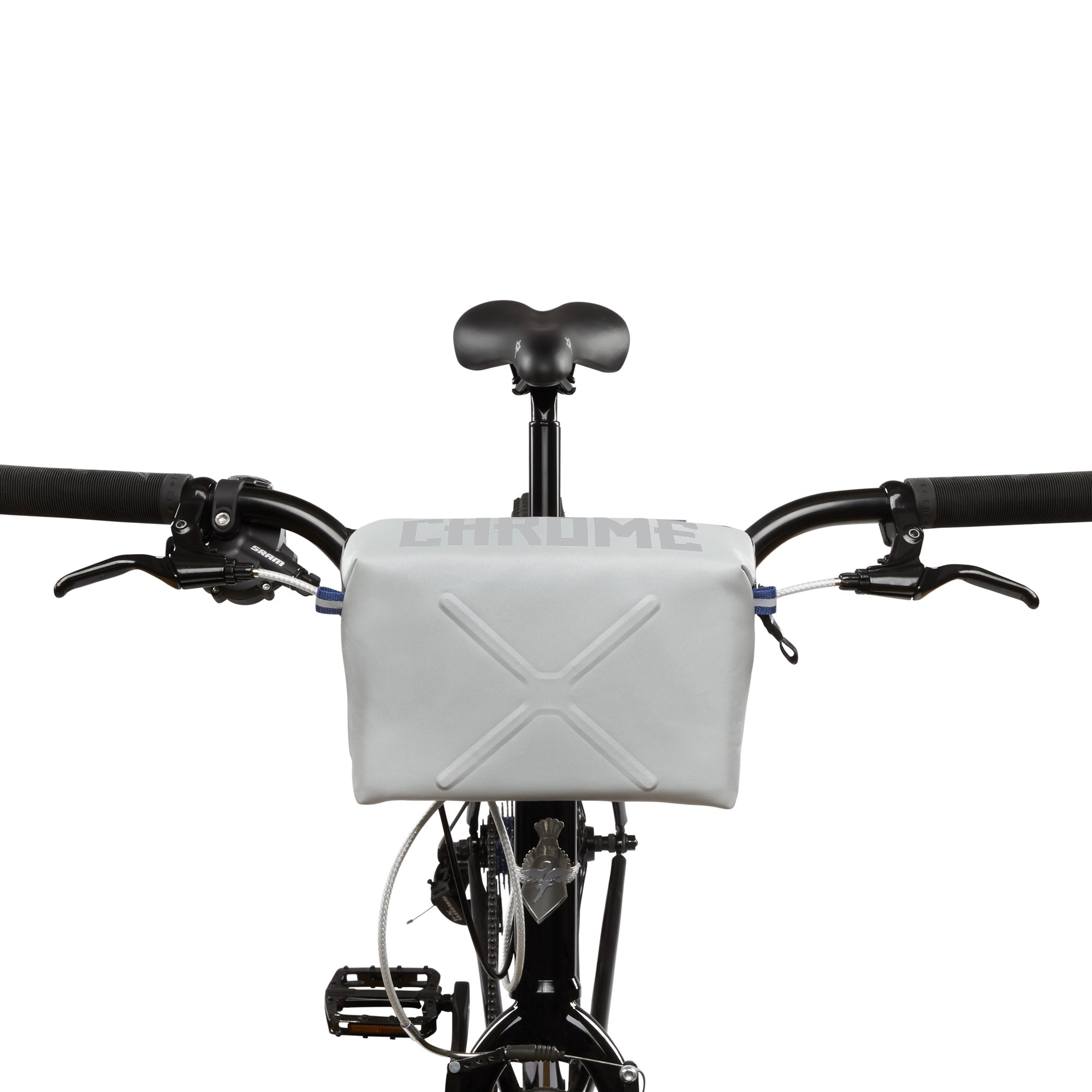 Helix Handlebar bag in fog on a bike #color_fog