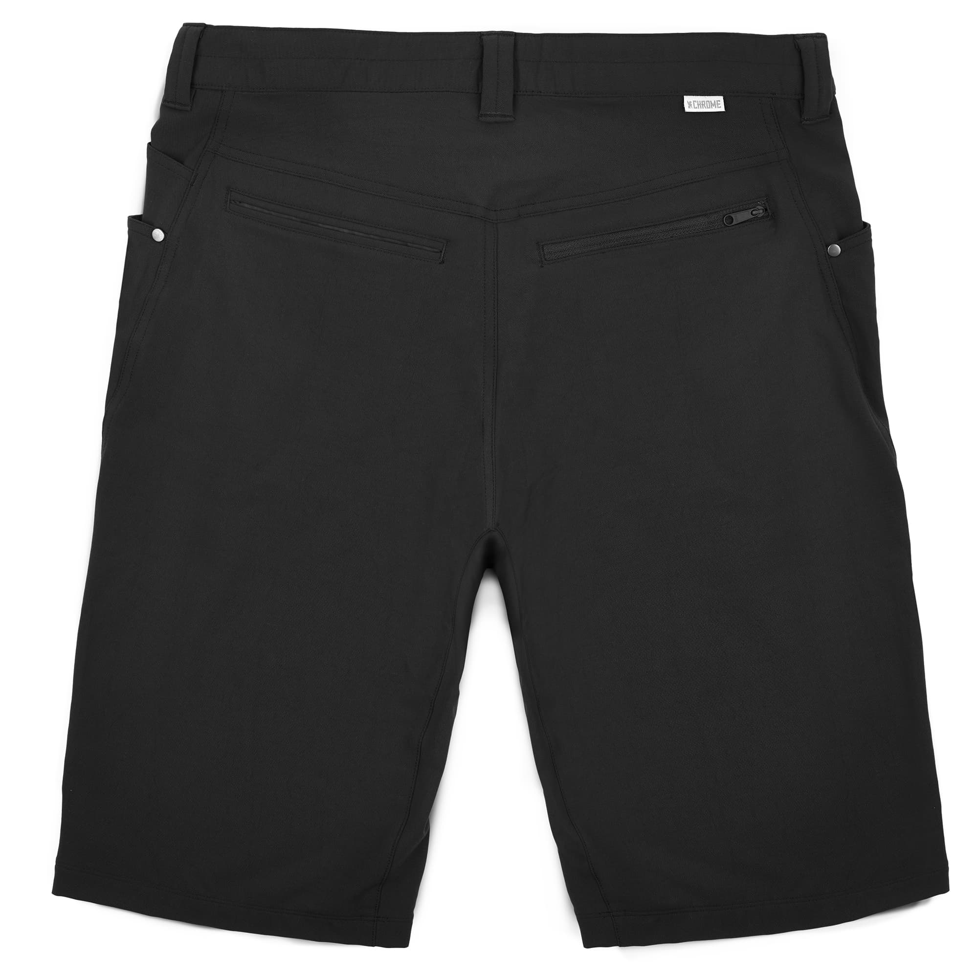 Men's Union Short 14" inseam in black back view #color_black