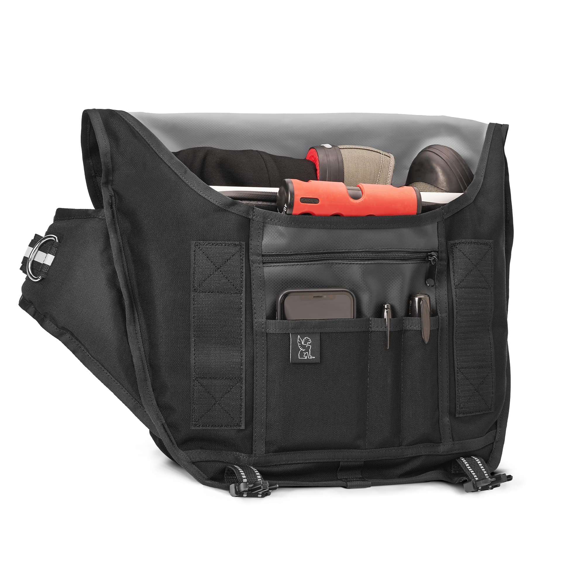 Mini Metro Messenger in black inside build out #color_all black