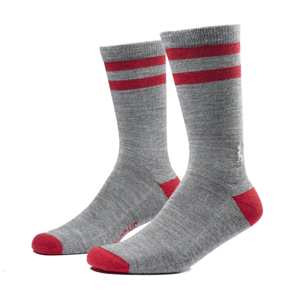 Grey/Red Stripe