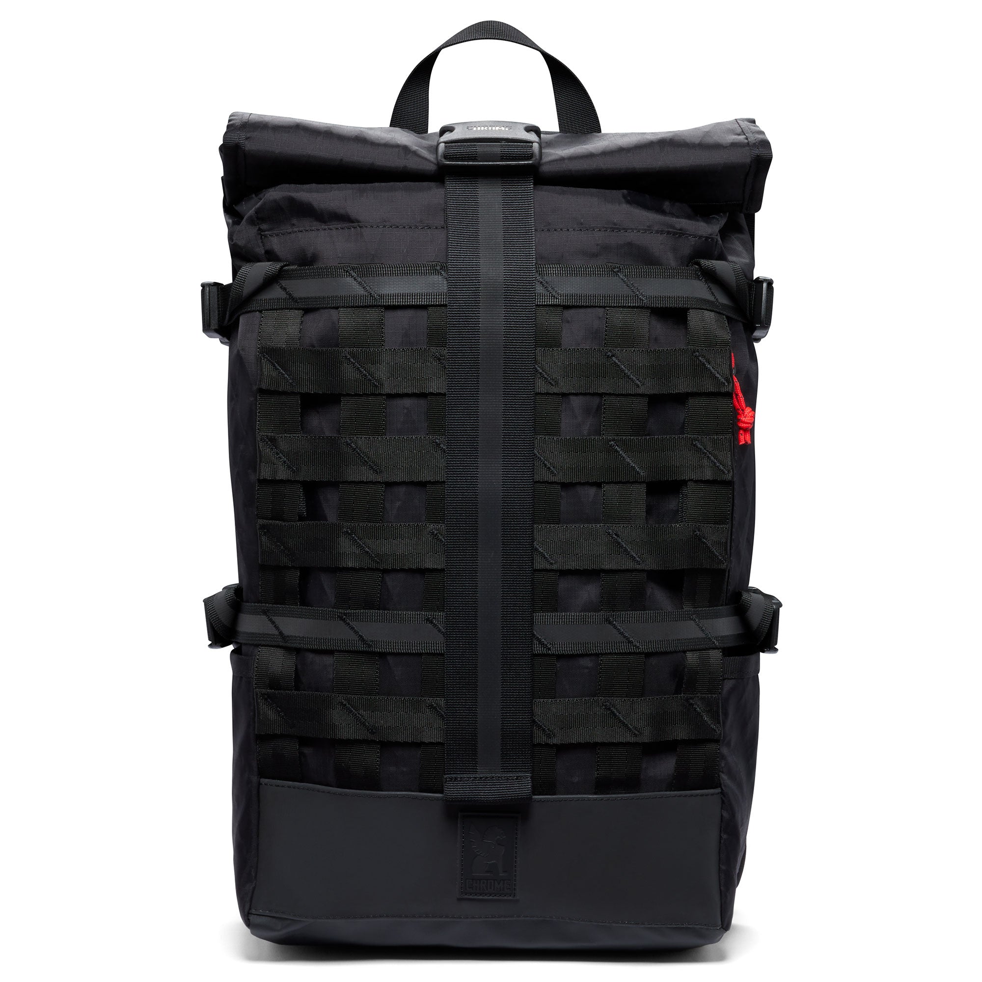 Barrage cargo backpack in black XRF fabric reflective view #color_black xrf